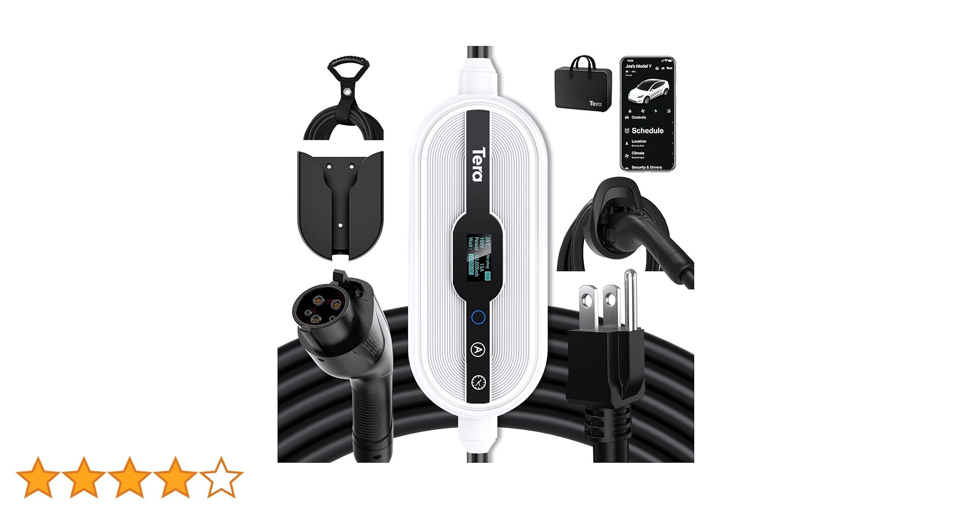 Amazon.co.jp: Tera ev充電器 100v 200v 自動車: 電気自動車 充電器